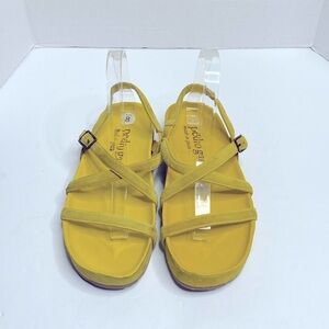 PEDRO GARCIA Adal Strappy Sandal In Castoro Maize Size 8 EU 38.5